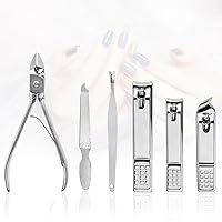 Vista 3 de Yougai Juego de cortaúñas para hombres y mujeres, juego de manicura de regalo de 18 piezas, kit de manicura de acero inoxidable, herramientas