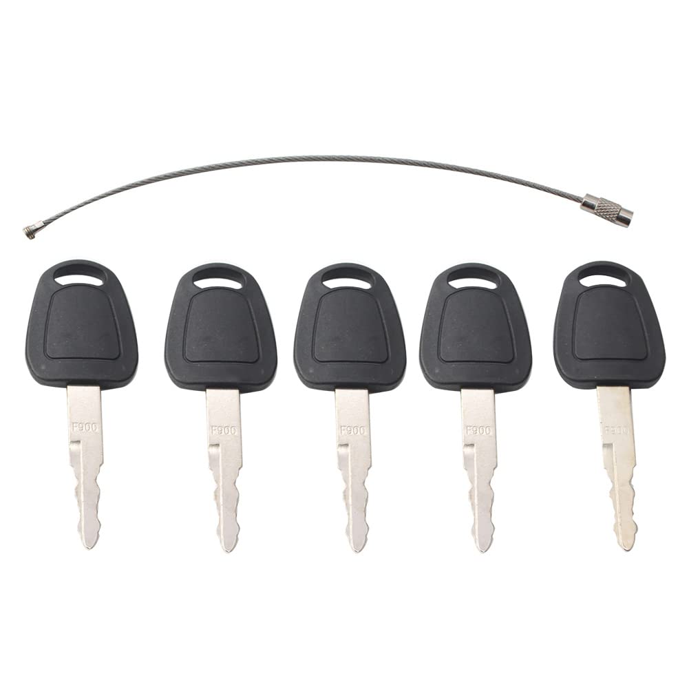 The Lord Of The Tools Lot De 10 Clés D'allumage F900 7006802 K1009605 Compatibles Avec Daewoo Doosan DX60 70 75 80 Compatible Avec Pelleteuse Bobcat E55W E57W E60 E62 E63 E80 E85