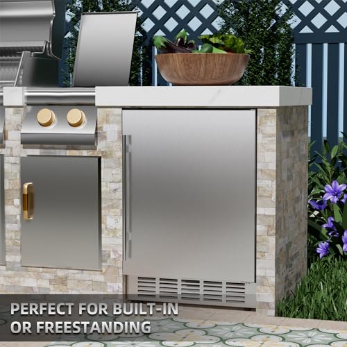 Image of Mojgar Beverage Refrigerator, 24 inch Under Counter Beverage Fridge, 190 Cans