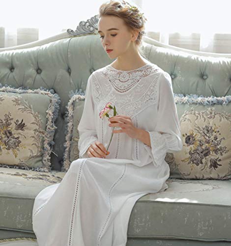 Victorian Cotton Nightgowns for Women Short Sleeve/Long Sleeve Nightdress Women Pajamas Sleep Shirt2