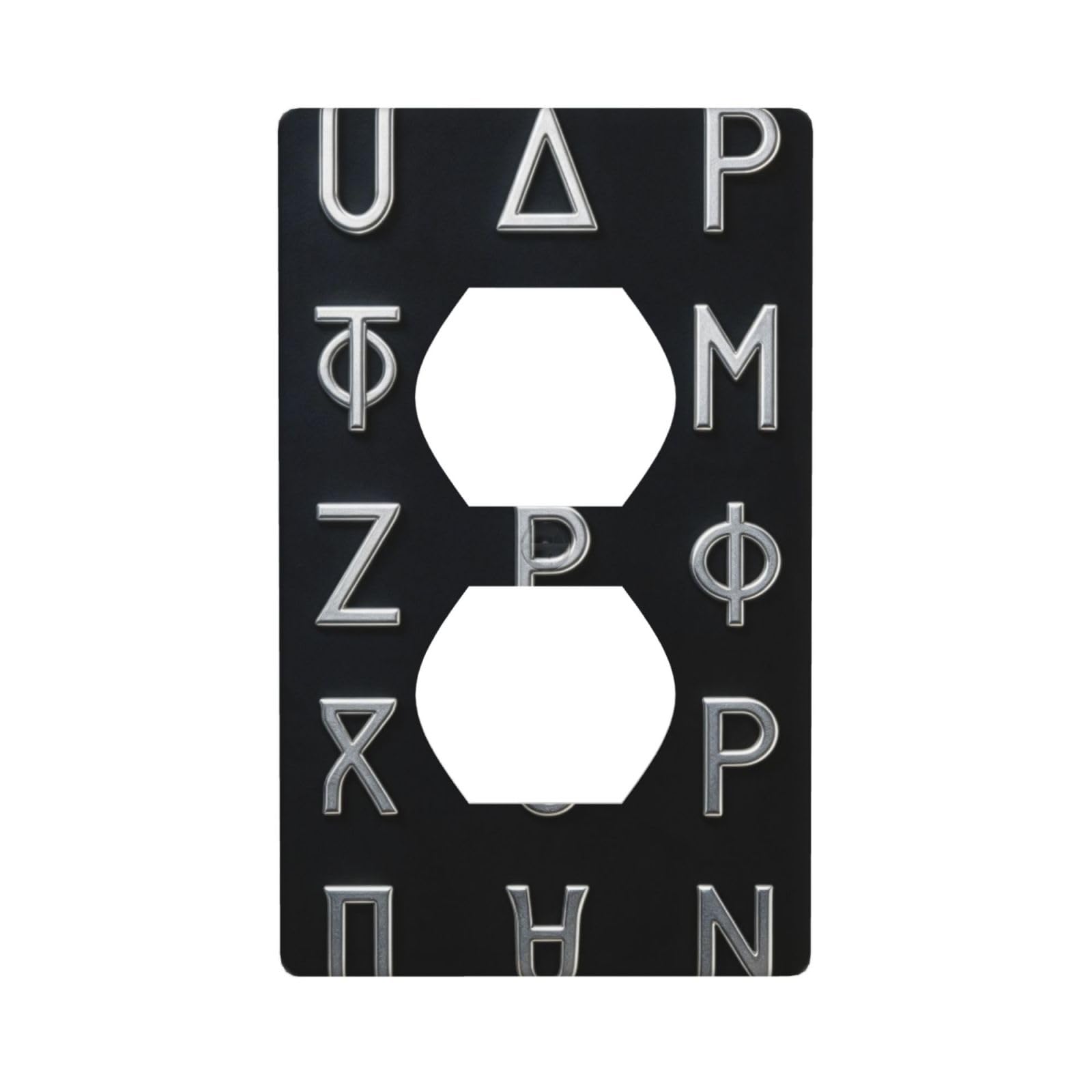 Cntdbu White Rune Symbol Unbreakable Polycarbonate Switch Plate-1 Gang Screwless Wall Plate For Home Office