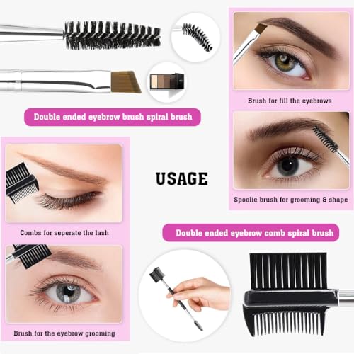 Image of MAYCREATE Eyelash Curler Kit with 10 Silicone Refill Pads, Eyebrow Brush