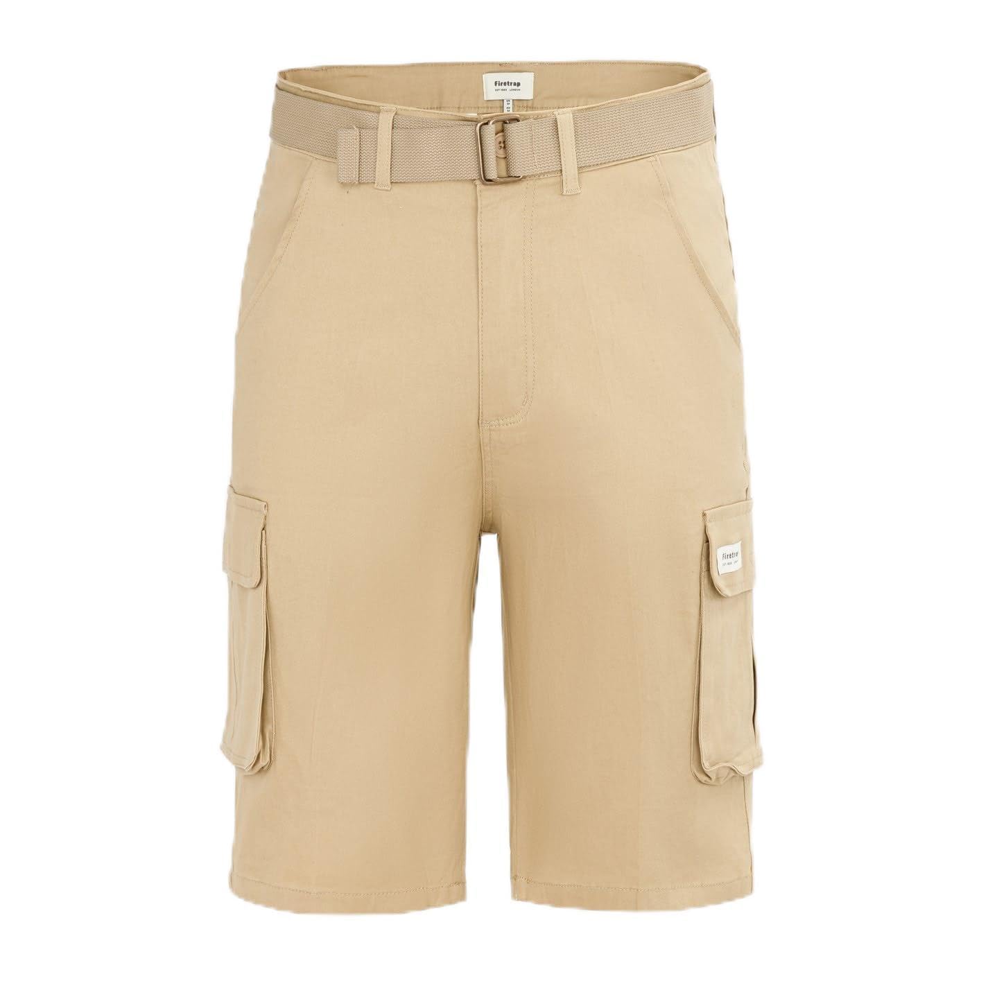 Firetrap Mens Cargo Shorts Khaki L