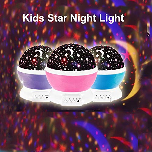 pedkit Lâmpada de mesa do projetor estrela giratório de 360 graus para crianças Star Night Light Mud