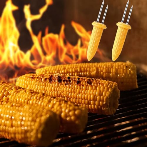 LATRAT 20 sztuk kolb kukurydzy ze stali nierdzewnej, uchwyt na kolby kukurydzy, uchwyty na kolby kukurydzy, szpikulce do grilla, akcesoria do grilla, do szaszłyków