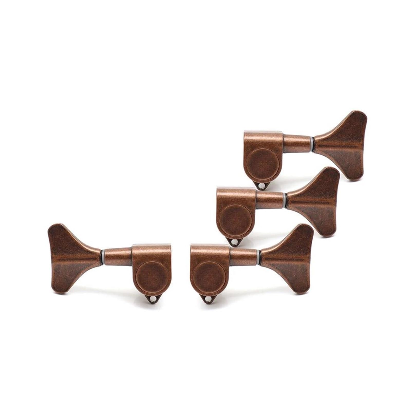 Clavijas De Afinación De Guitarra Afinador De Bajo De 4 Cuerdas 2L2R/4L Para Guitarras E Instrumentos Musicales(3R1L Red Copper)