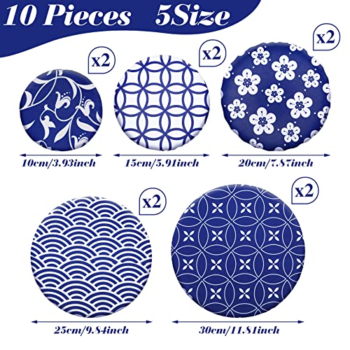 image for Patelai 10 Pcs Bowl Covers Reusable in 5 Size Stretch Cloth Fabric Ela