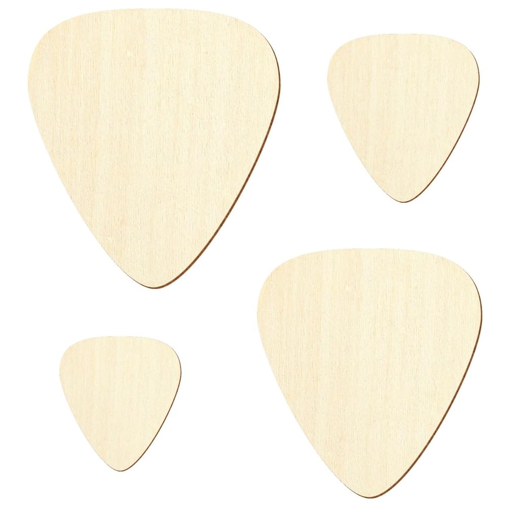 Holz Plektrum Plektron Plektar Pick - 3-50 cm Deko Basteln, Pack mit:10 Stück, Höhe:27cm hoch