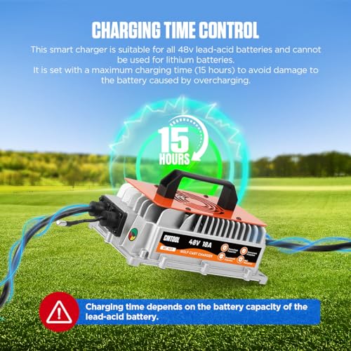 Cmtool BC 103 Golf Cart Charger 48 Volt Ezgo 18 Amp 48 Volt Golf Cart Battery Charger Ezgo Txt Rxv 1250W 48V Golf Cart Charger Ez Go Smart 48V Charger 18A Trickle Charger Ip67 Waterproof Lead Acid Battery Charger thumb #4