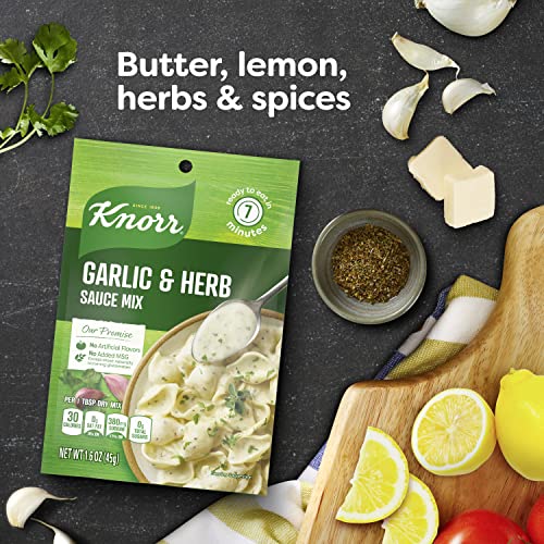 Knorr Sauce Mix Creamy Pasta Sauce For Simple Meals And Sides Garlic & Herb No Artificial Flavors, No Added Msg 1.6 Oz #TOP2