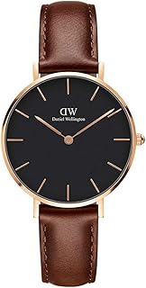 Daniel Wellington Classic Watch Unisex , Japanese Quartz Movement, Analog Display, Brown Leather Strap-DW00100169