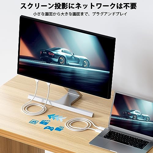 undefined ワイヤレスhdmi 送受信機 hdmi 無線 ワイヤレスディスプレイ 信号転送 1080P/30M使用距離 5G伝送 APP/WIFI/インターネット不要 エクステンダー TV 無線化 送信機 受信機セット トランスミッターとレシーバー 説明会/TV/モニター/PC/Laptop/オーディオ/カメラなど適用 の商品画像 2