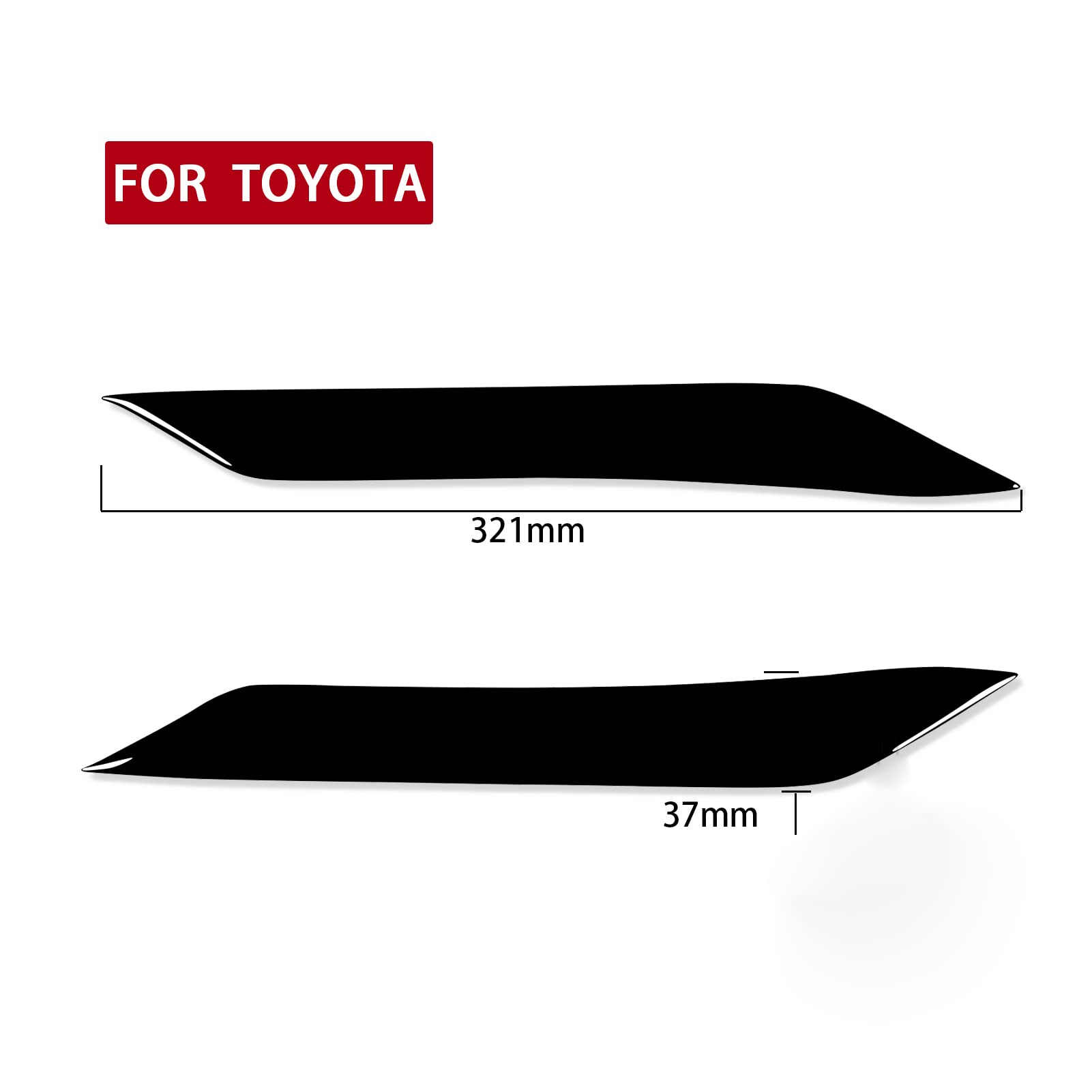 Adesivo di Copertura per la Cornice Superiore dei fari Anteriori, per Toyota Reiz 2004 2005 2006 2007 2008 2009 Tuning Fari Anteriori