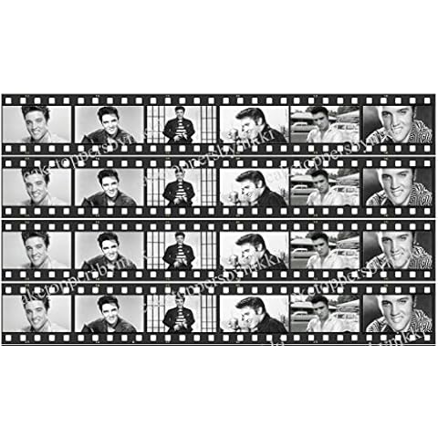 Elvis Presley Icing Film Strips X 4 Uncut Cake Topper Cover