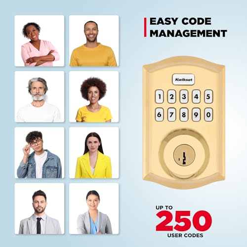 Kwikset HomeConnect 620 Z-Wave Long Range Enabled Keypad Smart Lock Convenient Keyless Entry, Customizable User Codes, Ring Alarm Compatible, Hub Required, Sold Separately Polished Brass Traditional - image 6
