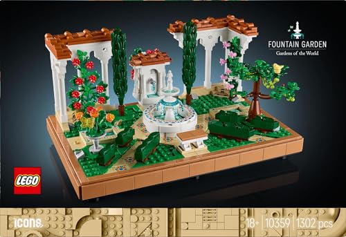 Image of LEGO Icons Fountain Garden Home and Office Decor, Building Set for Adults 10359 Building Blocks for 18+ Gift