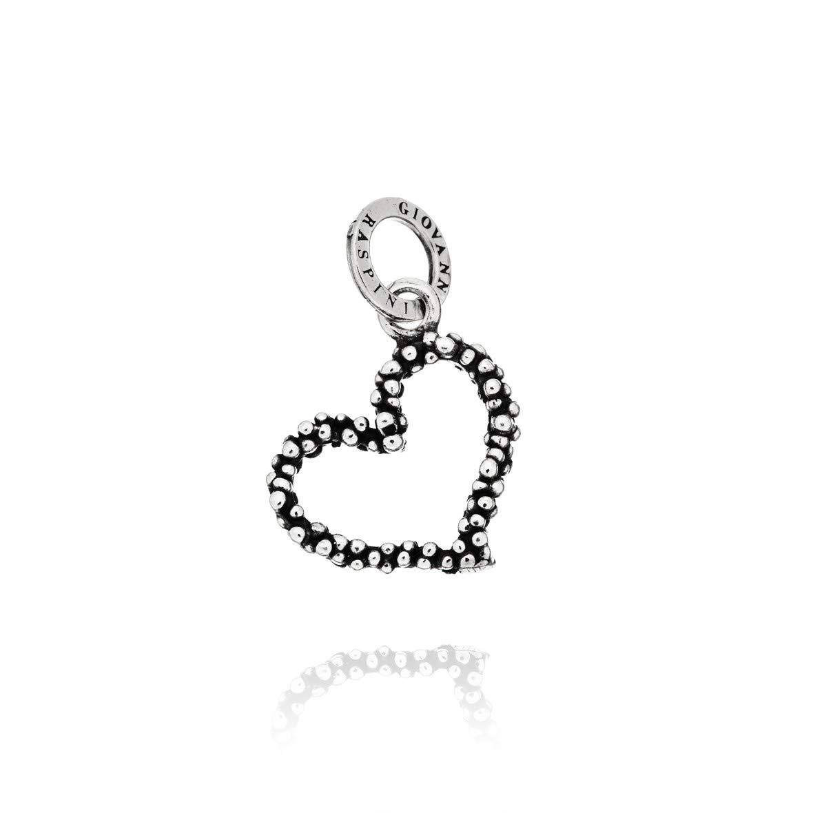 Giovanni Raspiniciondolo argento charm cuore mimosa 9467