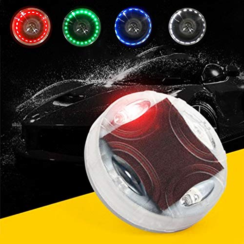 ZH-VBC Light up Your Tires, Car Wheel Tire Air Valve, Solar Cap Light with Motion Sensors, Colorful Led, Tire Light Gas Nozzle, for Car Accessories Decoration, 4Pcs
