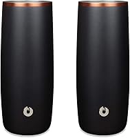 Vista 9 de SNOWFOX Vasos de cóctel de acero inoxidable con aislamiento al vacío de alta calidad, juego de 2, bebidas se mantienen frías y frías, vasos térmicos
