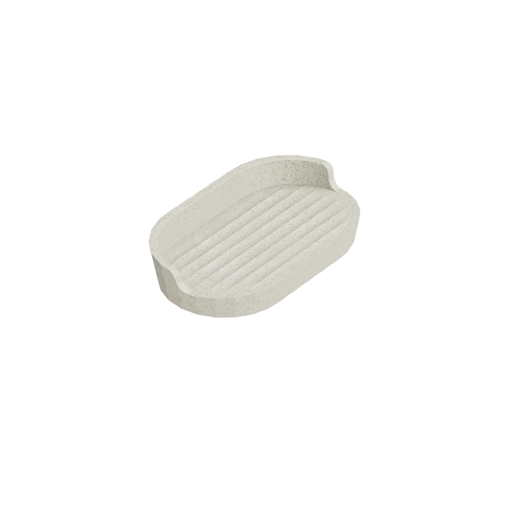 COSMIC Avenir Soap Dish for Bathroom or Kitchen with Contemporary and Rectangular Design Made of Recycled Plastic. Soap Bar Holder. Natur White Color Sink Accessory