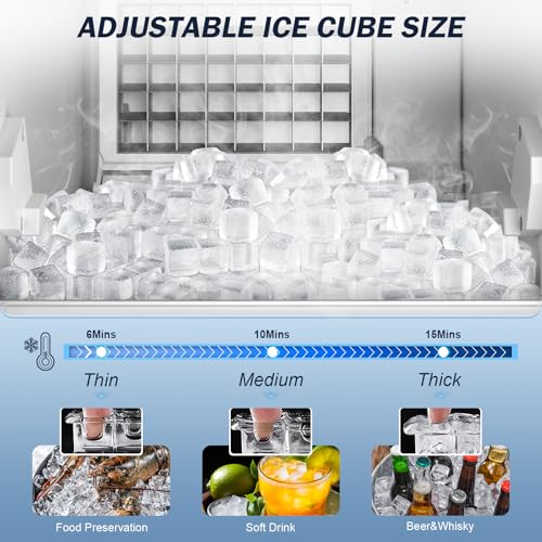 Fabricadora de Hielo Comercial SOZT 120LBS/24H Bajo Mesada miniatura 3