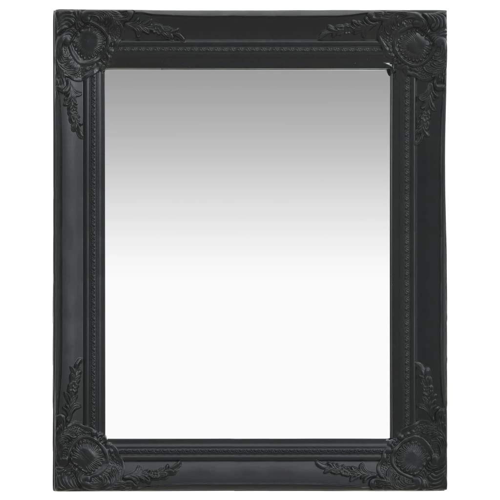 Amazon.co.jp: vidaXL ウォールミラー バロック調 50x60cm ブラック