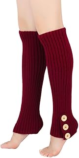 1 par de meias femininas desleixadas, meias apertadas até o joelho, meias apertadas, meias de malha com botões empilhados