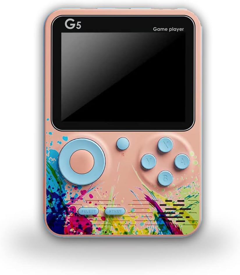 Game Boy, Palm Game, 500 en 1 Color Screen Game, 500 Juegos clásicos e interesantes (Polvo de Color Brillante)