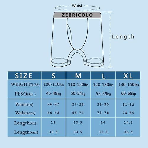 Miniatura 6 de men's boxer briefs, widen waistband, boxers for men, 100% Cotton, Mens Boxer Briefs, Moisture-Wicking,6-pack