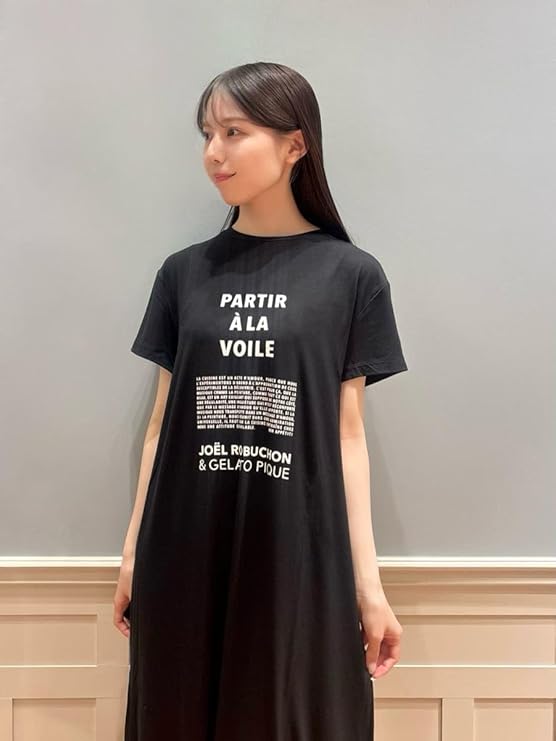 【JOEL ROBUCHON】【接触冷感】ワンポイントワンピース ジェラートピケ gelato pique 【JOEL ROBUCHON】ワンポイント