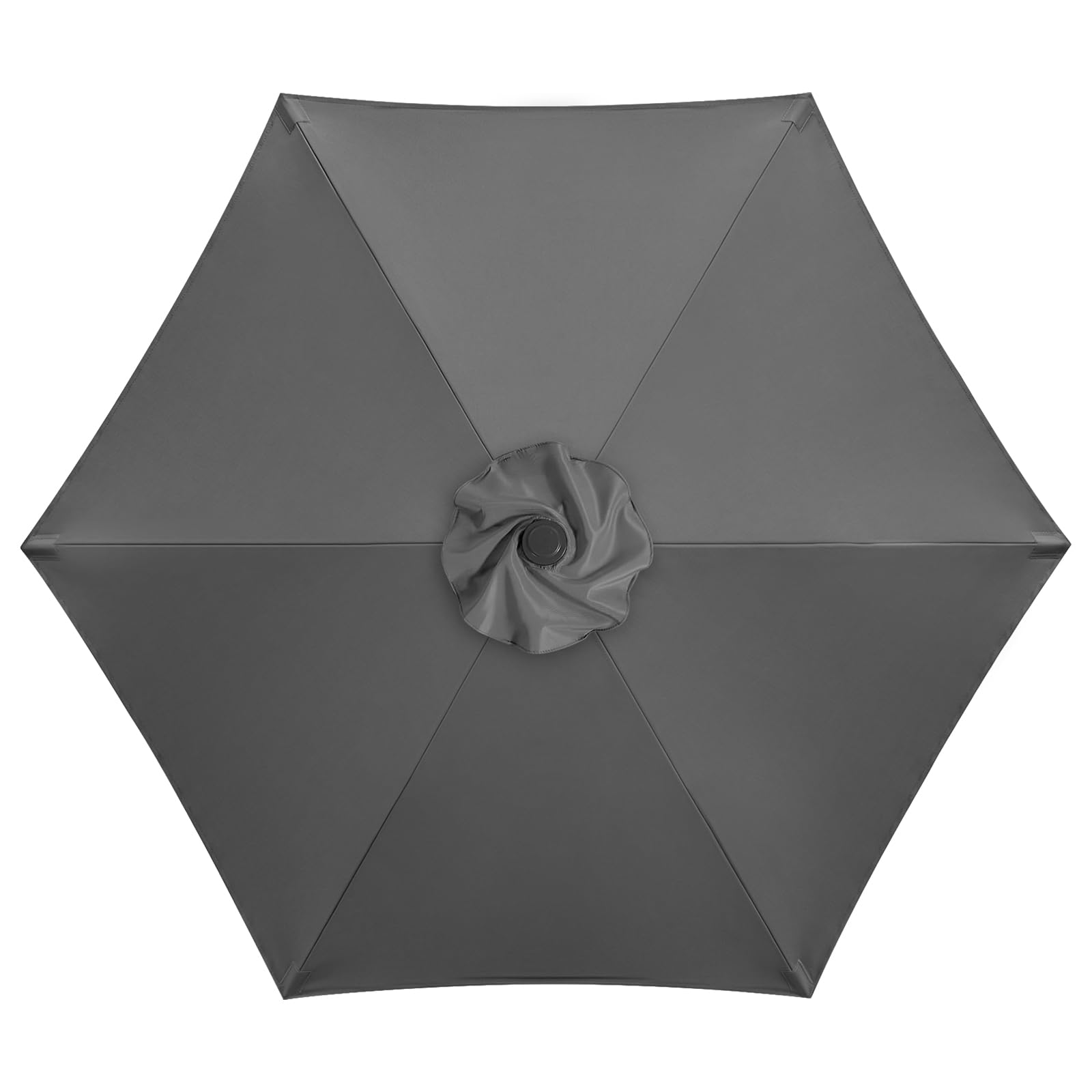 AOOSA Replacement Parasol Fabric Cover, Gray, 3 m / 6 Ribs — image 1