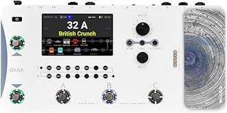 MOOER GE1000 White Guitar Multieffects Pedal Dual Effects Chains Processor with AI Equalization, 5" Touch Screen, 300+ Effects, Third-brand IRs, Stereo Sound Out Put, XLR, MIDI Port, Guitar/Bass