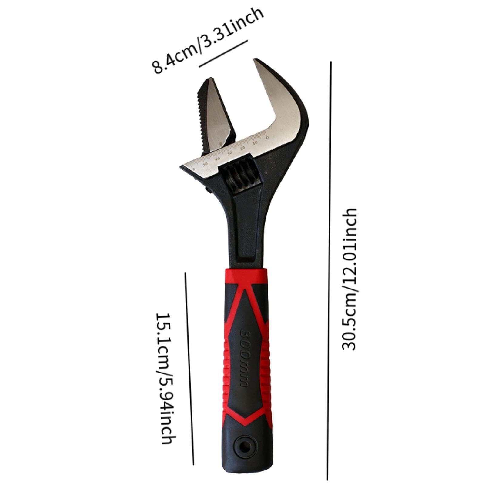 Chiave a Rullino Inglese Professionale Utensile di Serraggio a Ganasce Mobili Attrezzo per Riparazioni in Acciaio Al Carbonio Adatto per Lavori, 12 Inch