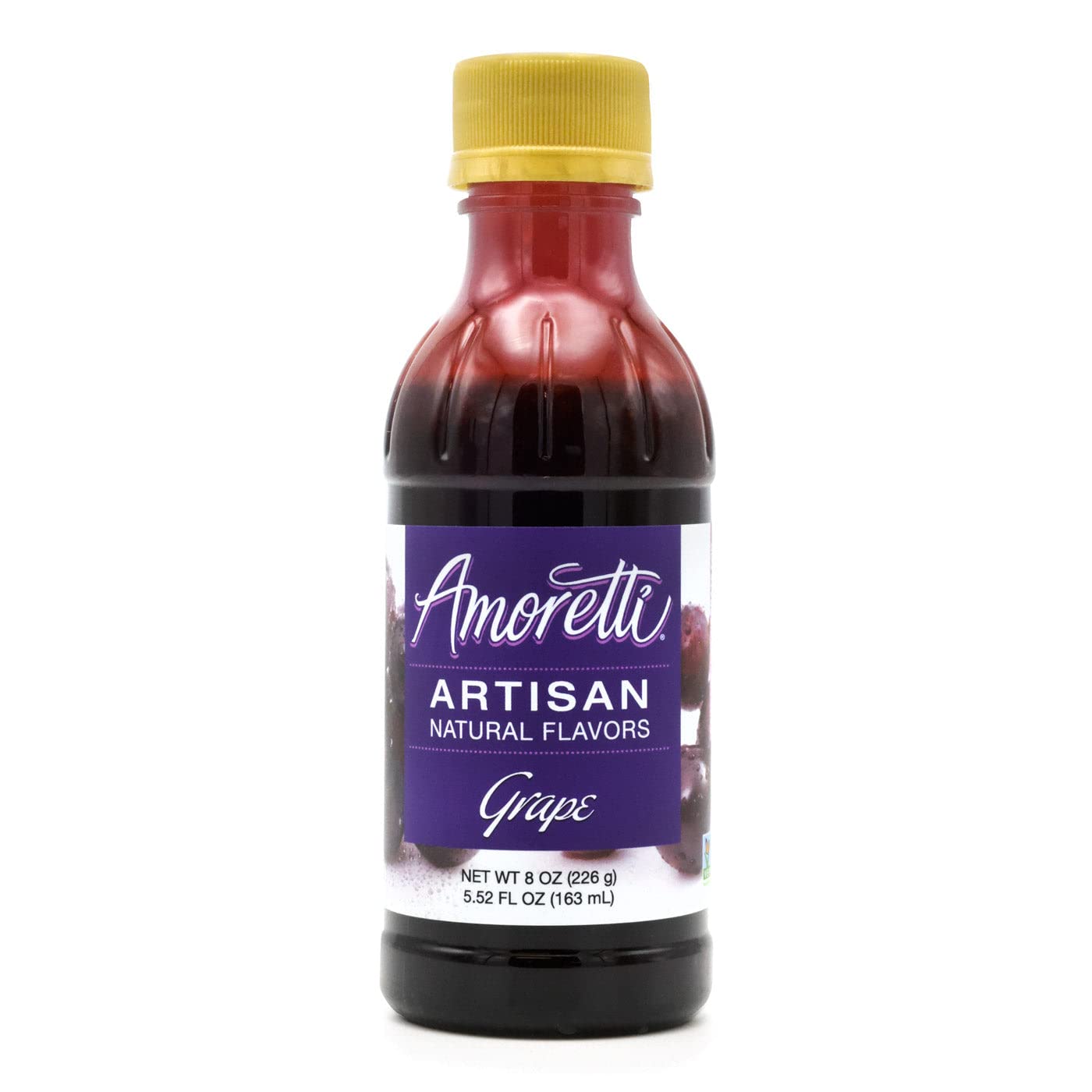 Amoretti - Natural Grape Artisan Flavor Paste, 8 oz, Perfect For Ice Cream, Beverages, Cakes, and more, Preservative Free, Vegan, Gluten Free, No