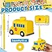 Tanlade 12 Set School Bus Cups with Straws, Plastic Vehicle Bus Shape Cup Bulk First Day of School Birthday Party Favor for Car Birthday Party