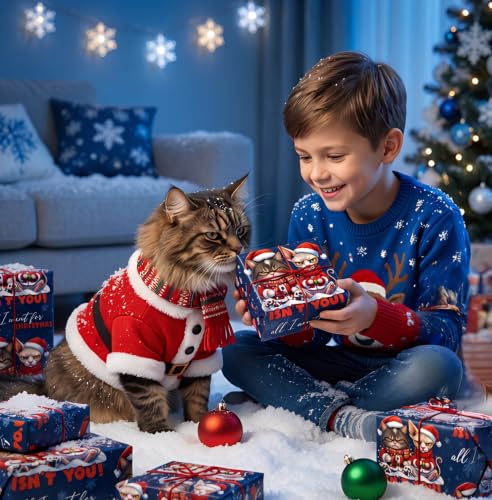 Funny Cat  Chrsitmas Wrapping Paper - image 8