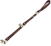 Vista 7 de Campanas de Cuero para Perros, para Pomo de Puerta/Entrenamiento de Orinal/Salir al Aire Libre, Campana de Cobre con Ajuste de Longitud, Campana