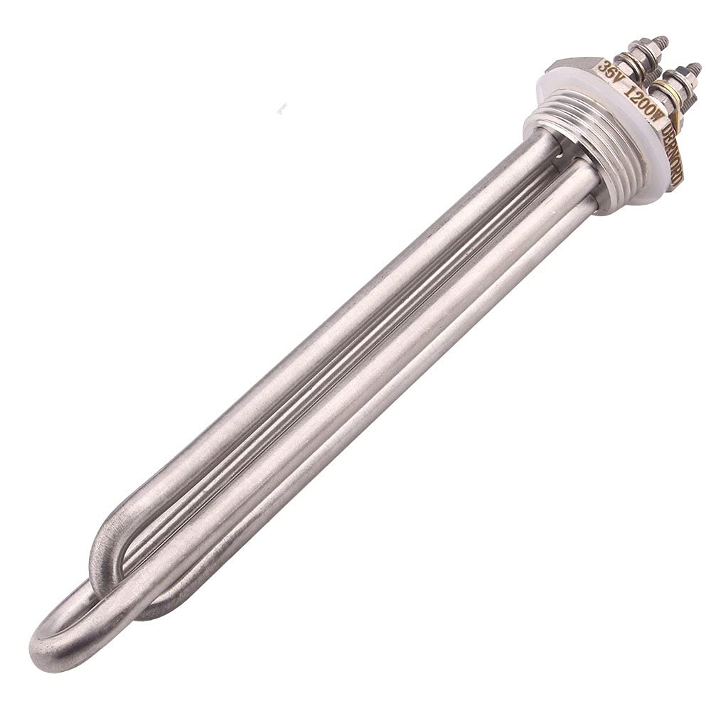 Element grzejny do podgrzewacza wody Części do podgrzewacza wody 12V DC Grzałka 300W 600W 24V 600W 36V 1200W 48V 1500W 1 cal śruba BSP Element grzewczy do energii słonecznej wiatrowej(Gray,24v 600w)