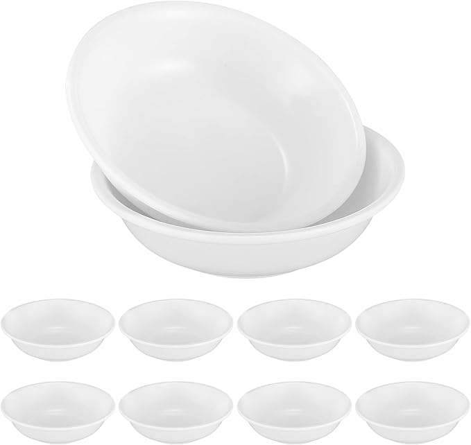 Coupelles à Sauce TOPBATHY - Lot De 10, Blanc, 7.3x7.3x2 Cm, Polypropylène Alimentaire