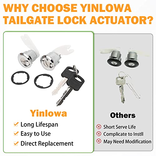 Door Lock Cylinder With Keys Replacement For 1995-2006 Ford Ranger Explorer F250 F350 E150 E250 E350 E450 E550 Econoline Bronco Mazda Mercury Truck Left Right Side Door Lock Cylinder Set Dl140T #TOP7