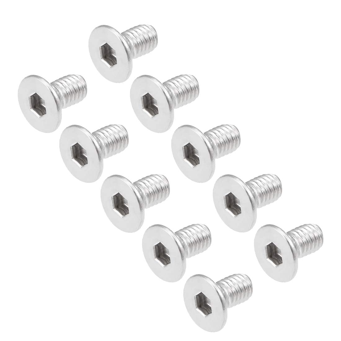 TA-VIGOR 40Pcs Hex Socket Countersunk Head Screw Bolts