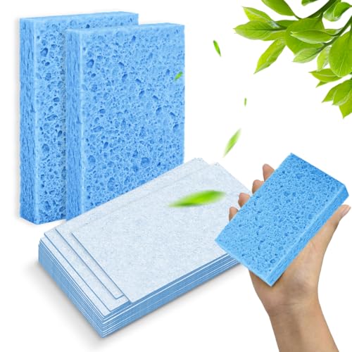Image of 36 - Pack Non-Scratch Scrub Sponges - Sponges for Dishes and Washing Dishes, Cleaning Sponges for Kitchen Home and More（Blue）