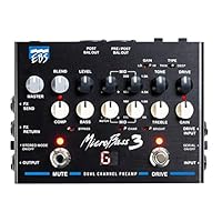 EBS Micro Bass 3 Professional Outboard Preamp - 2-Kanal Vorverstärker - Dual Balanced XLR-Out - Schwarz - Double Bass Amplifier - Instrument-Zubehör