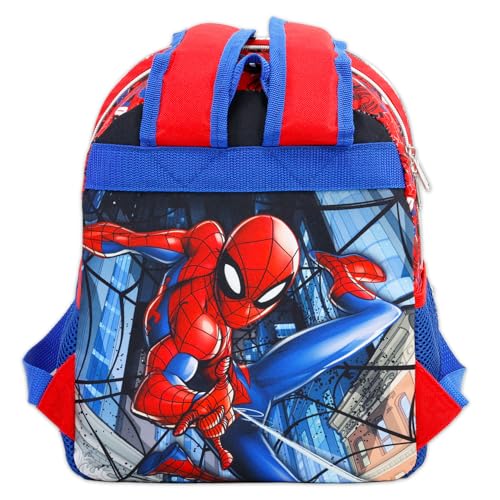 Marvel Spiderman Mini Backpack for Kids - Bundle with 12 School Bag Plus Stickers, Water Bottle, More | Spiderman Backpack Small for Boys4