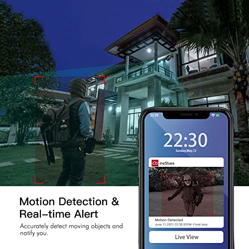 Goaofoeoi Security Camera Outdoor 2 Pack, 1080P Wifi Cameras For Home Security Outdoor Waterproof Bullet Camera Two-Way Audio, Motion Detection Alert, Metal Case Cameras Compatible With Alexa #TOP5