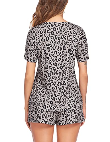 Avidlove Two Piece Pajamas Leopard Pajama Set Soft Sleepwear Nightwear（Leopard,M） #TOP4
