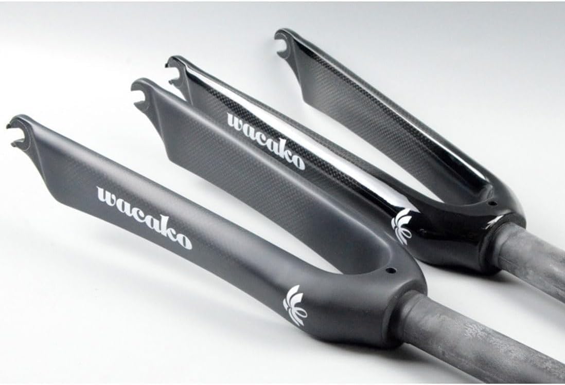 Fourche Rigide BMX Carbone 1-1/8" - Frein à Disque - Noir - Pour Roues 14 à 22 Pouces - Neuf