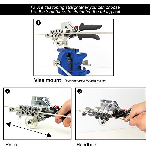 Tool Guy Republic Adjustable Brake & Fuel Line Tubing Pipe Straightener - 3/16" - 1/4" Diameter Tubing #TOP6