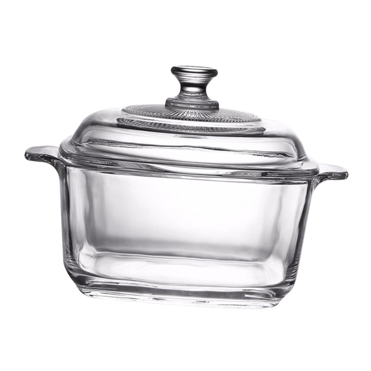 1 Liter Glasbehälter mit Deckel Dickwandige Ofenfeste Glasschüssel Mikrowellengeeignet Kristallklares Design Bruchfest für Küchenausstattung und Tischgebrauch