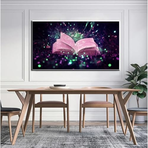 Toile murale moderne avec livre de rêves, grand format déco 70x140cm - 5